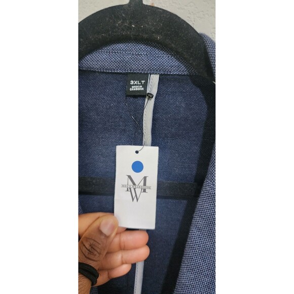 NEW Michael Strahan Blazer Mens 3XLT Blue Unconstructed Two Button Casual - Picture 4 of 12